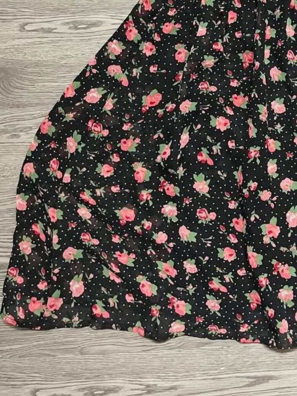 Black Floral Mini Dress - Picture 3 of 3